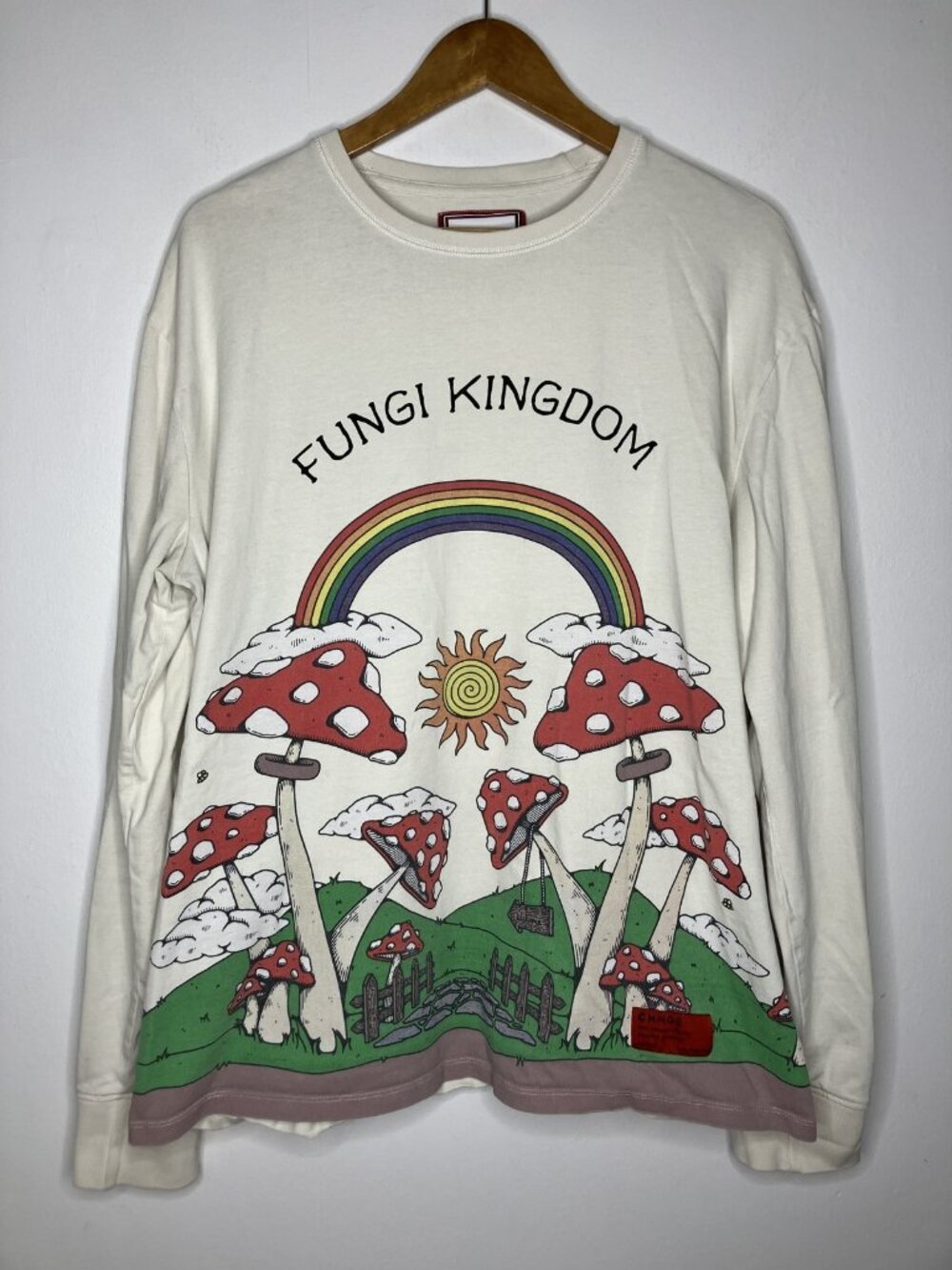CHNGE Fungi Kingdom Long Sleeve T-Shirt Men's XXL Organic Cotton Graphic Tee